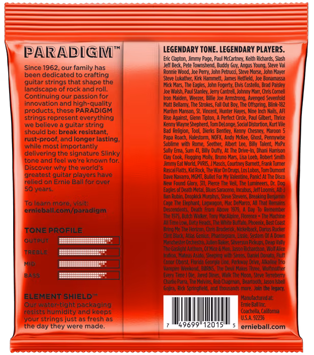 Ernie Ball 2015 Paradigm Skinny Top Heavy Bottom - Corzi pentru chitară electrică