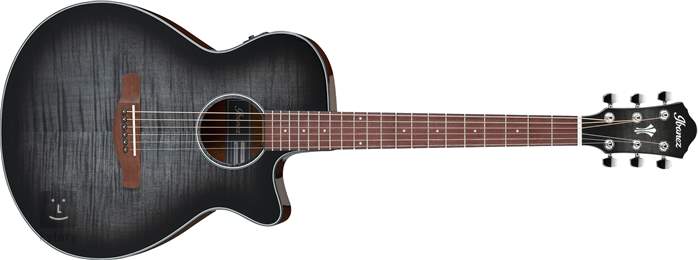 Ibanez AEG70 Transparent Charcoal Burst - Chitară electro-acustică