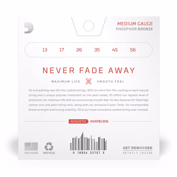 D'Addario XSAPB1356 - Corzi de metal pentru chitară acustică