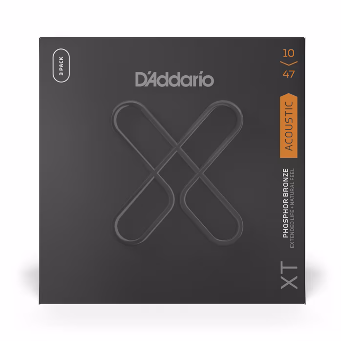 D'Addario XTAPB1047-3P - Corzi de metal pentru chitară acustică