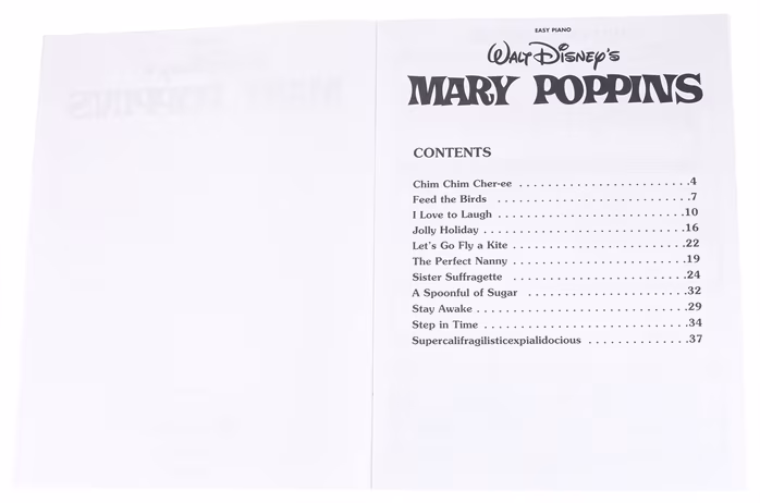 MS Mary Poppins Selections Easy Piano - Soundtrack 