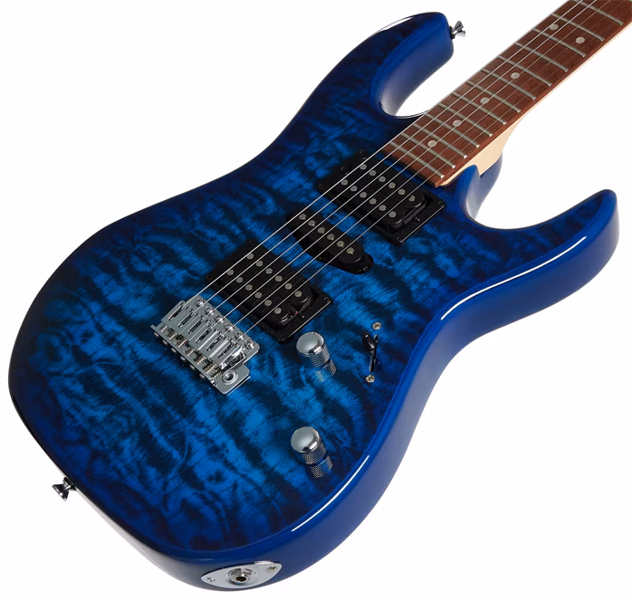 Ibanez GRX70QA Transparent Blue Burst - Chitară electrică