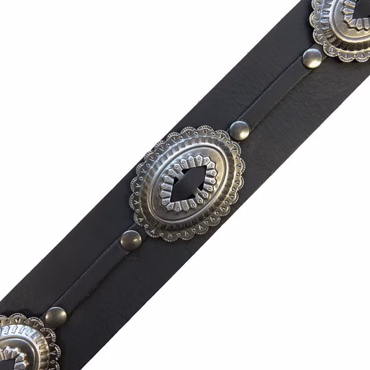 Richter Raw I Concho Black/Old Silver - Curea chitară