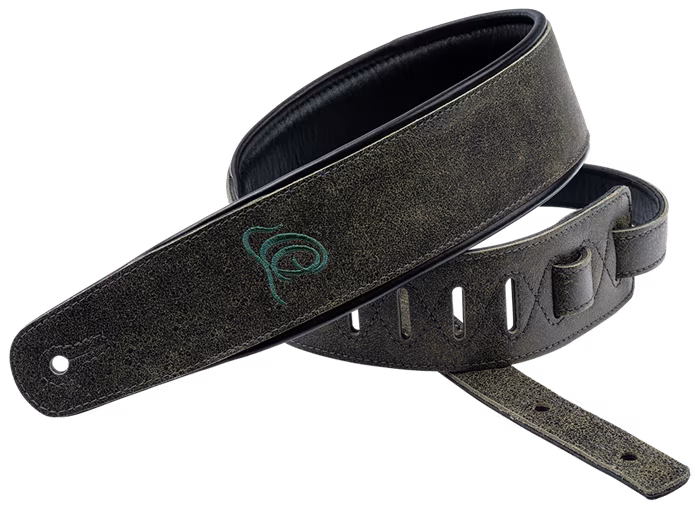 Ortega Leather Strap Olive Tree - Curea chitară