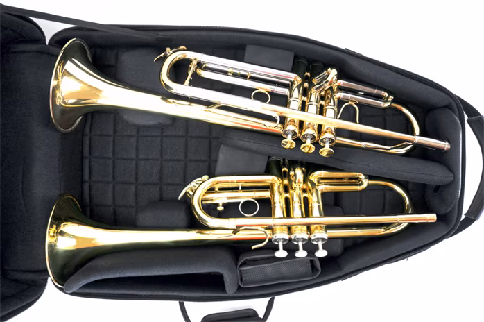 Marcus Bonna Flightcase MB, 2 Piston Trumpets, Black Nylon - Toc trompetă 