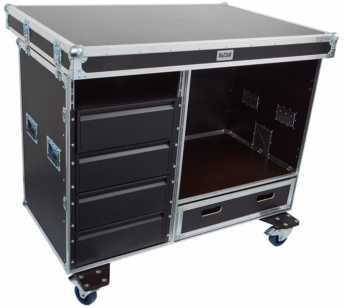 Razzor Cases Special table with drawers - Transport case