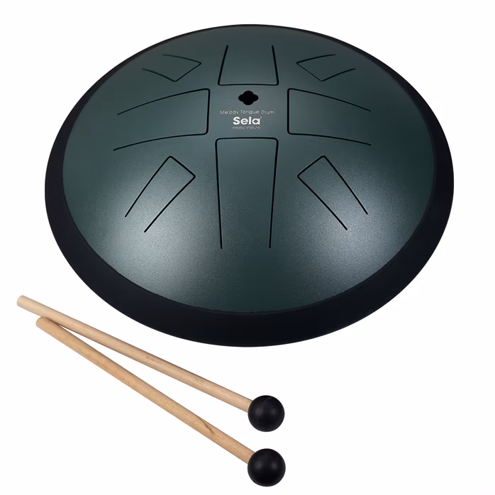 Sela 10" Melody Tongue Drum Dark Green - Tongue drum
