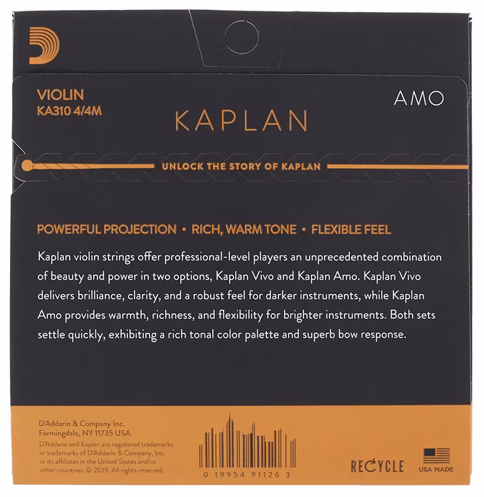 D'Addario Kaplan Amo KA310 4/4M - Corzi vioară