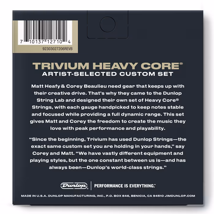 Dunlop Trivium String Lab Guitar Strings 10-52 - Corzi pentru chitară electrică