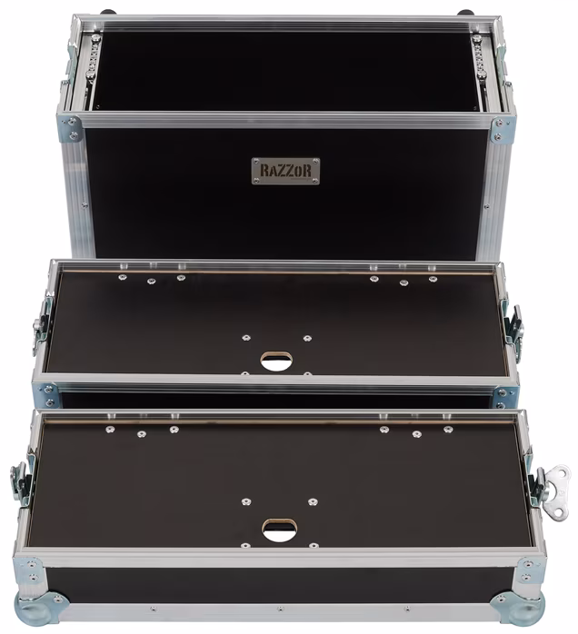 Razzor Cases 4U rack 300 with storage compartments in the lids - Rack case