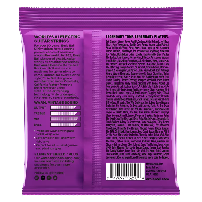 Ernie Ball 3250 Pure Nickel Power Slinky 3-Pack - Corzi pentru chitară electrică