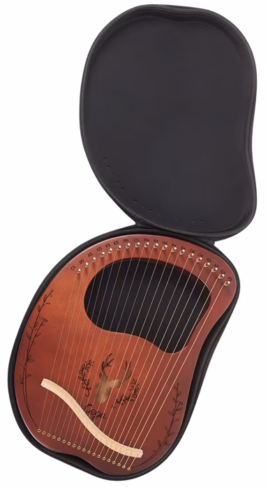 Cega Lyre Harp 19 Strings Coffee - Liră
