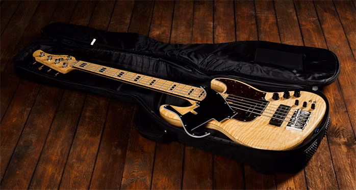 Dragonfly 2022 FAT J5 PHB Flame Chestnut Top - Chitară bass electrică