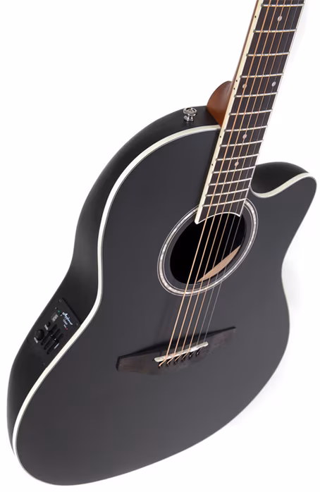 Applause AB28 Super Shallow Bowl Cutaway Black Satin - Chitară electro-acustică