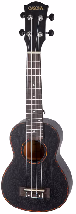 Cascha HH 2262 Premium Mahogany Ukulele Set Black - Ukulele acustice