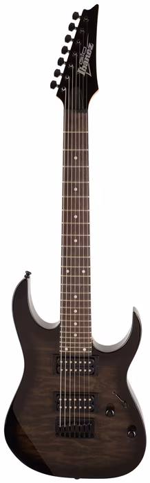 Ibanez GRG7221QA Transparent Black Sunburst - Chitară electrică cu 7 corzi