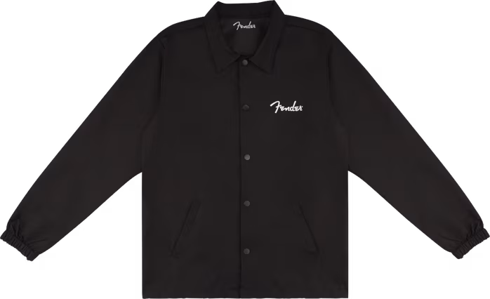 Fender Spaghetti Logo Coaches Jacket, Black, XXL - Geacă