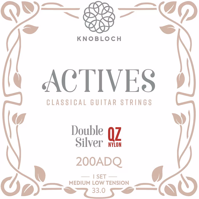 Knobloch ACTIVES Double Silver QZ Nylon Medium-Low Tension 33.0 - Corzi din nailon pentru chitară clasică
