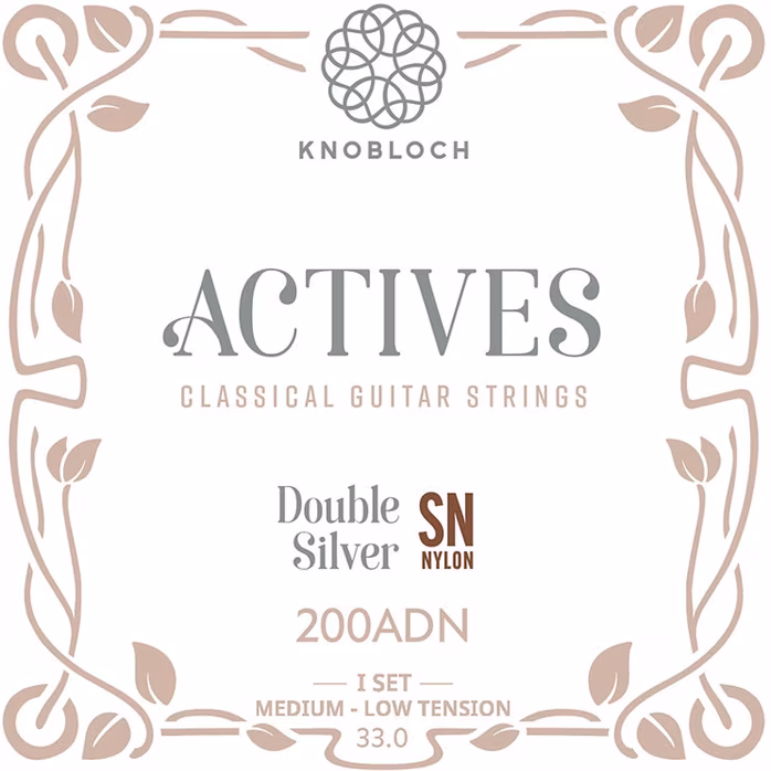 Knobloch ACTIVES Double Silver SN Nylon Low Medium-Low Tension 33.0 - Corzi din nailon pentru chitară clasică