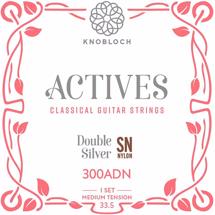 Knobloch ACTIVES Double Silver SN Nylon Medium Tension 33.5 - Corzi din nailon pentru chitară clasică