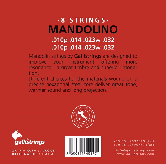Galli G1420 Mandolino 80/20 Bronze - Corzi pentru mandolină