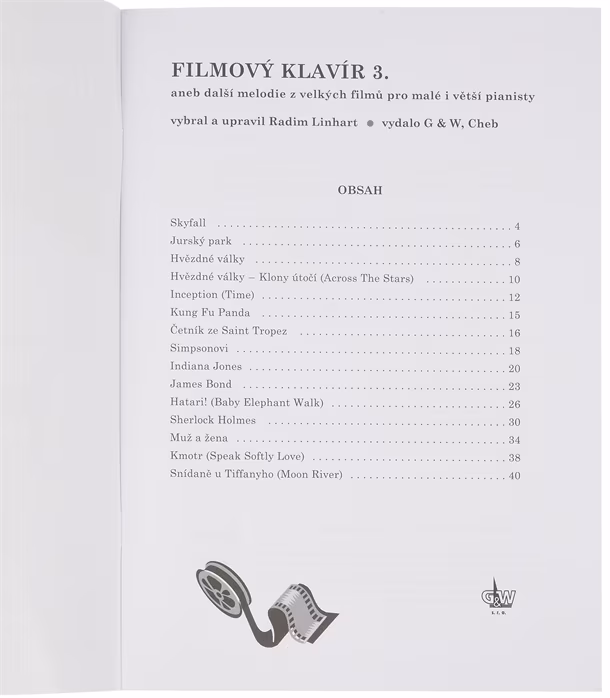 KN Filmový klavír 3.díl - Partituri pentru pian 