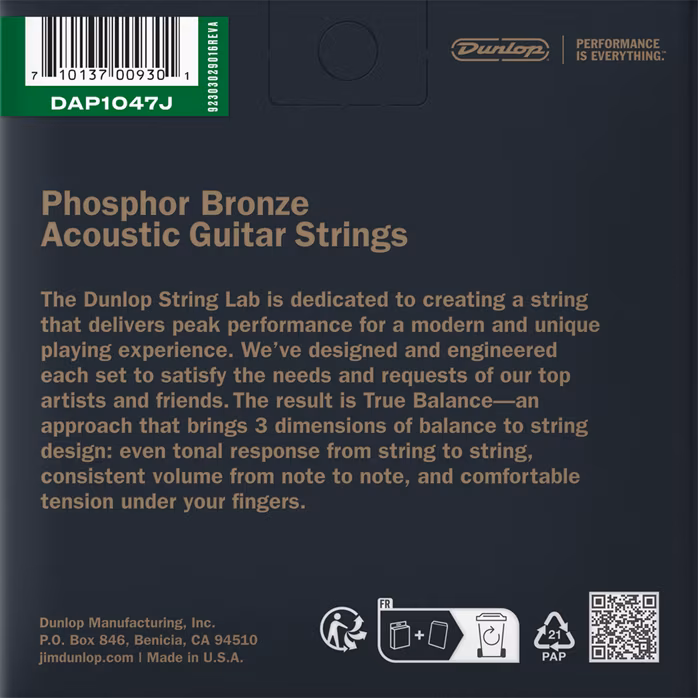 Dunlop DAP1047J - Corzi pentru chitare cu 12 corzi 