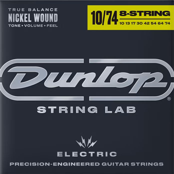 Dunlop DEN1074 - Corzi pentru chitară electrică cu 8 corzi