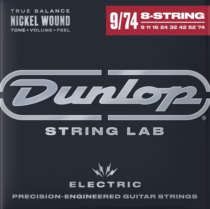 Dunlop DEN0974 - Corzi pentru chitară electrică cu 8 corzi