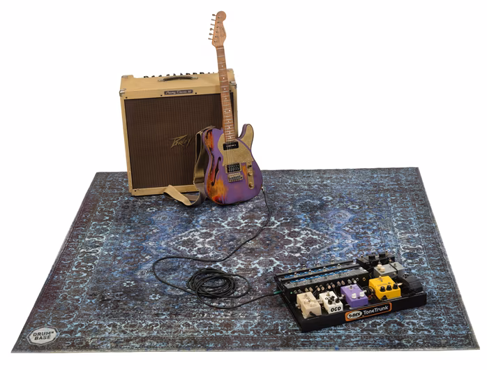 DRUMnBASE Vintage Persian Club Series Blue - Covor pentru tobe 