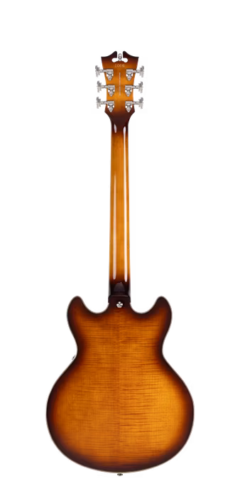 D'Angelico Premier Mini DC Double Cutaway Stop-Bar Tailpie CE Dark ICEd Tea Burst - Chitară semi-acustică
