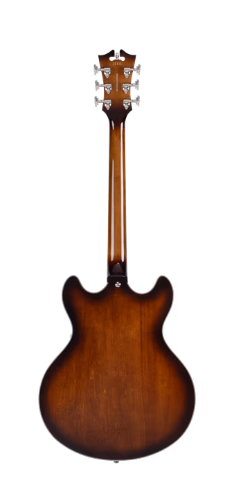 D'Angelico Premier DC Double Cutaway Stop-Bar Tailpie CE Brown Burst - Chitară semi-acustică