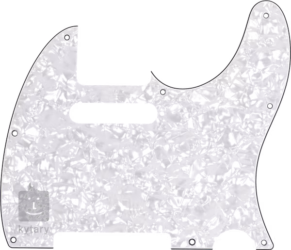 Fender Pickguard, Telecaster, 8-Hole Mount, White Pearl, 4-Ply - Pickguard