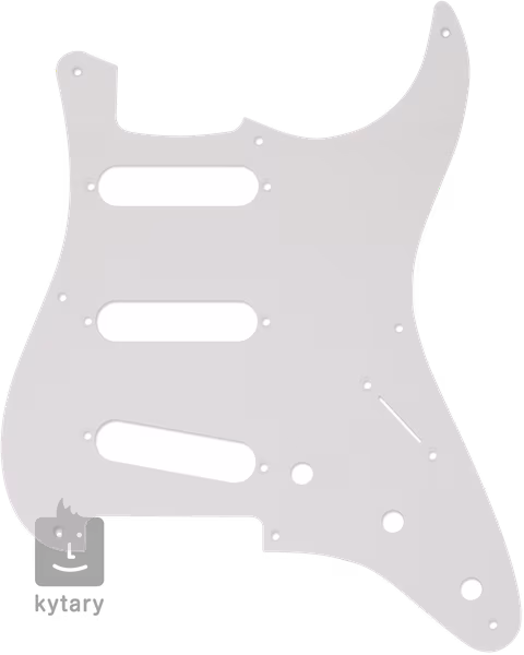 Fender Pickguard, Stratocaster S/S/S, 8-Hole Mount, White, 1-Ply - Pickguard
