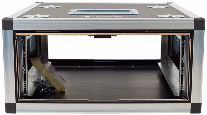 Razzor Cases HEXA 4U sliding door rack 500 with suspension - Rack case