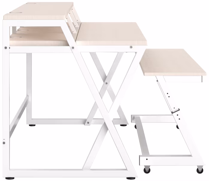 Wavebone Headquarter Recording Workstation + Z shaped KB desk Lightwood - Birou studio