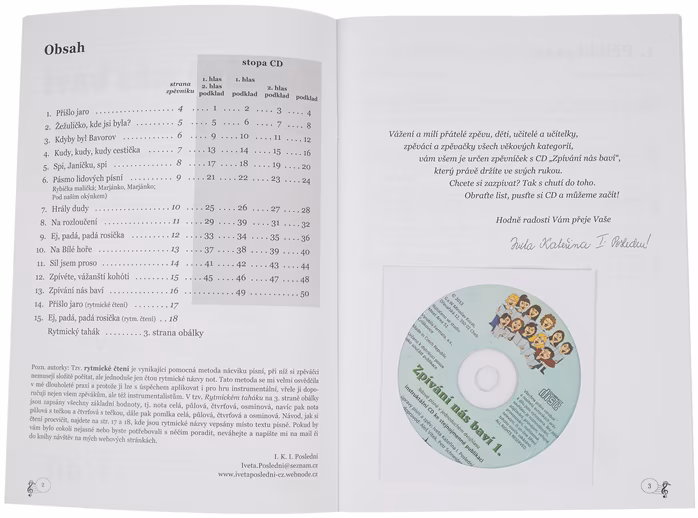 KN Zpívání nás baví 1 - Carte de cântece