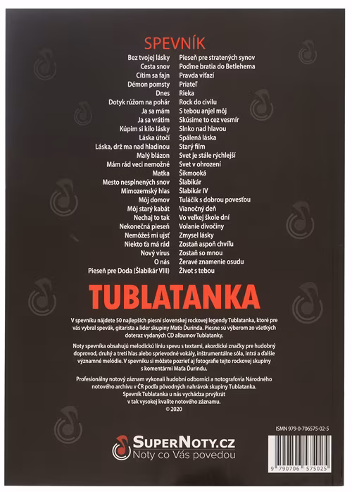KN Tublatanka - Carte de cântece