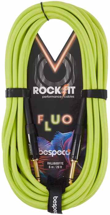 Bespeco ROCKIT FLUO Yellow 6 m - Cablu pentru instrument