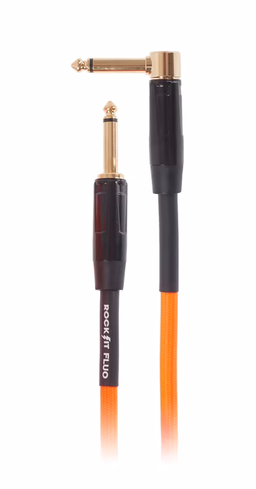 Bespeco ROCKIT FLUO Orange 3 m Right Angle - Cablu pentru instrument