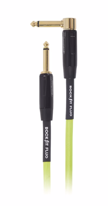 Bespeco ROCKIT FLUO Yellow 4,5 m Right Angle - Cablu pentru instrument