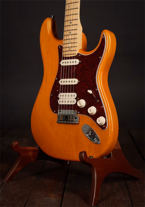 Fender 2007 American Deluxe Stratocaster HSS Amber - Chitară electrică