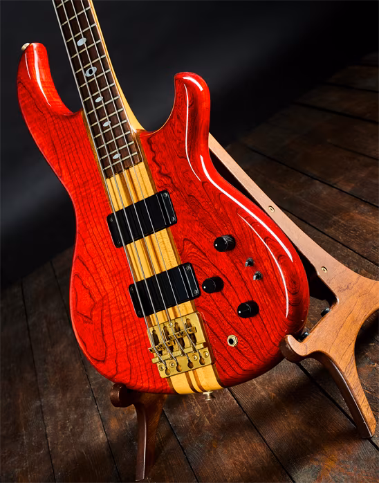 Aria Pro 2 1989 SB-ELT See-Thru Red - Chitară bass electrică