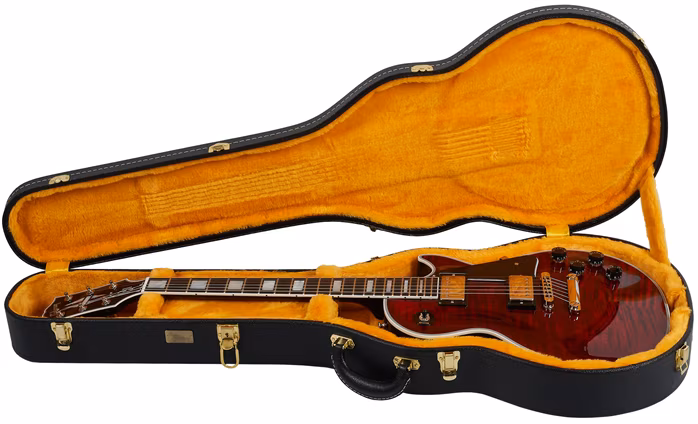 Gibson Custom Shop Dealer Select Les Paul Custom Figured Red Tiger Burst Gloss - Chitară electrică