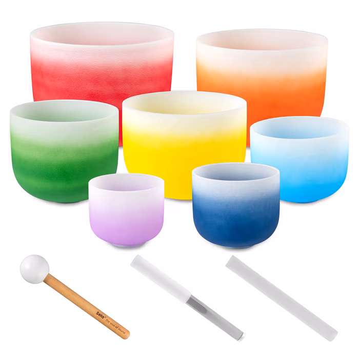 Sela Crystal Singing Bowl Chakra Set 432 Hz - Bol cântător tibetan 