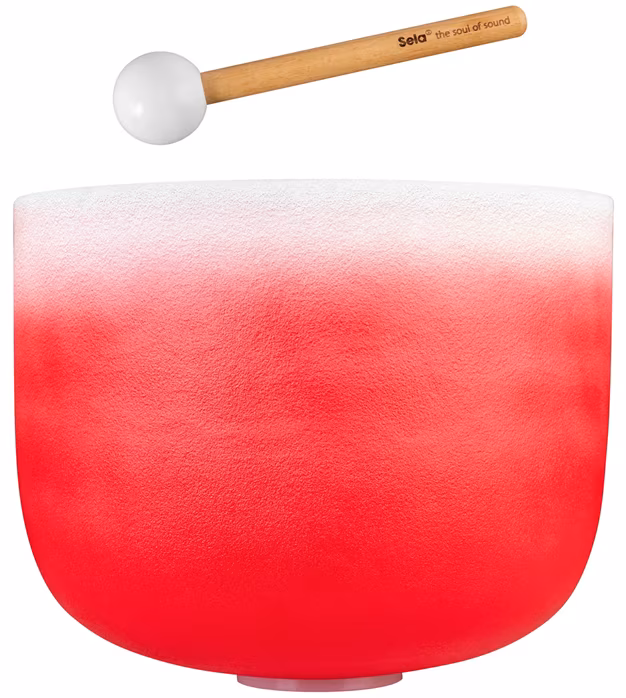 Sela Crystal Singing Bowl Chakra 14" - Red, Root, C (432Hz) - Bol cântător tibetan 