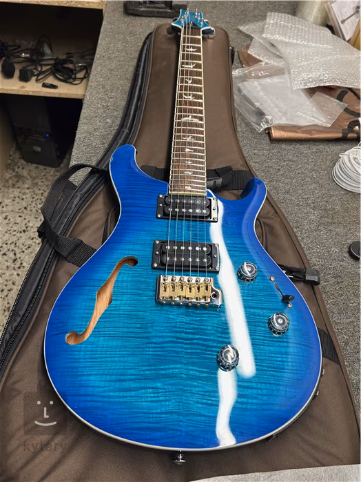 PRS SE Custom 24 Semi-Hollow Piezo Lake Blue (neambalat) - Chitară semi-acustică