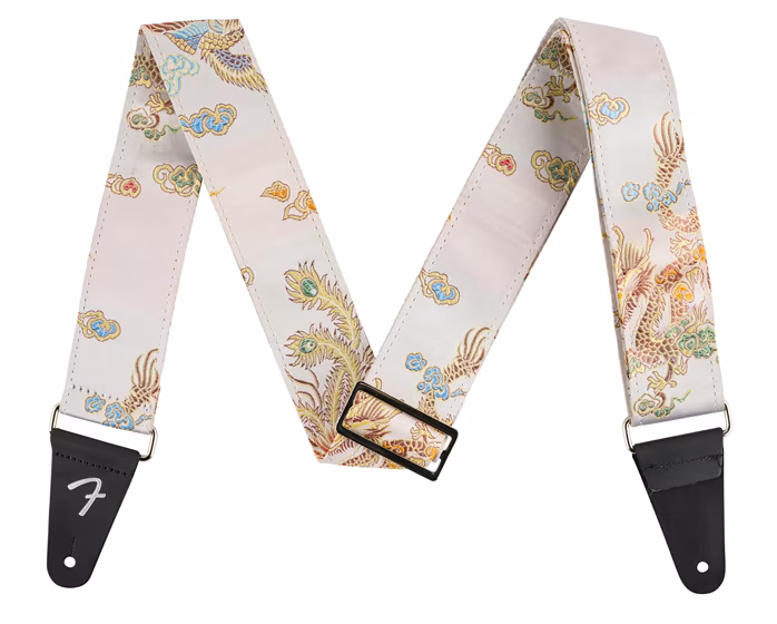 Fender Satin Dragon Strap Ivory - Curea chitară