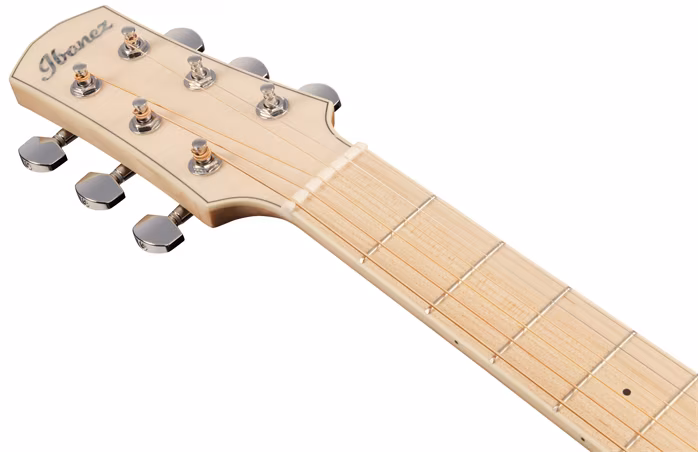 Ibanez AAM370M2E Transparent Antique White Peach Fuzz - Chitară electro-acustică