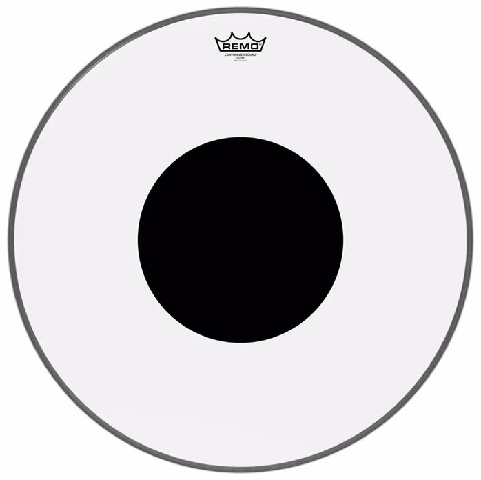 Remo 22" Controlled Sound Clear Black Dot - Faţă pentru tobă mare